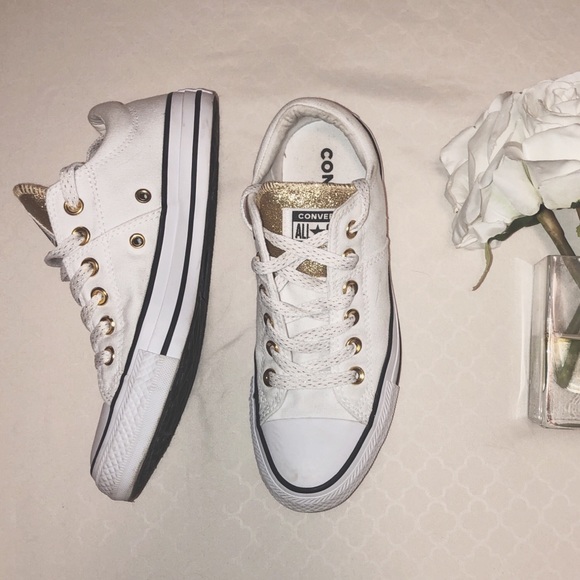 Converse Shoes - White / Gold Converse